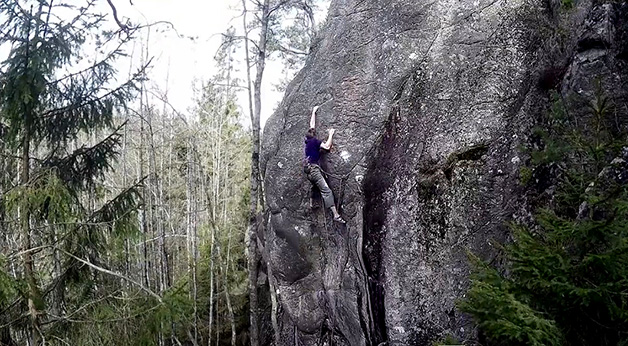 Stefan Andersson på väg mot att sätta Elsa (8a) för första gången.