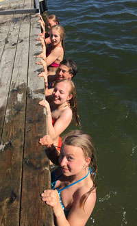 Bra badväder på Nordic Youth Camp