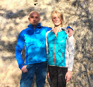 Dicki Korb och Matilda Söderlund i Frankenjura.